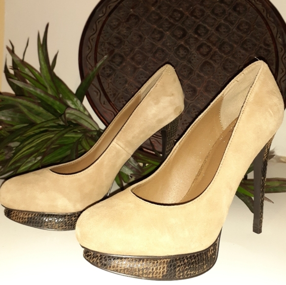 Kelsi Dagger Candise Snake Wrapped Pump In Tan S - Picture 4 of 8